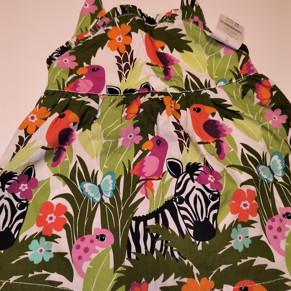 Gymboree Jungle Safari Dress with Green and Pink